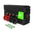 Green Cell® Inversor de tensão Conversor 12V a 230V 2000W / 4000W, USB