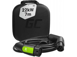 Green Cell Cabo Tipo 2 22kW 32A 7m Trifásico para Tesla Model S/3/X/Y, i3, i4, iX, ID.3, EV6, Kona, Enyaq iV, IONIQ 5, Mach-E