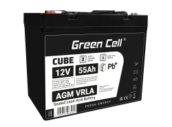 Bateria AGM GEL 12V 55Ah bateria de chumbo Green Cell livre de manutenção para barcos e botes